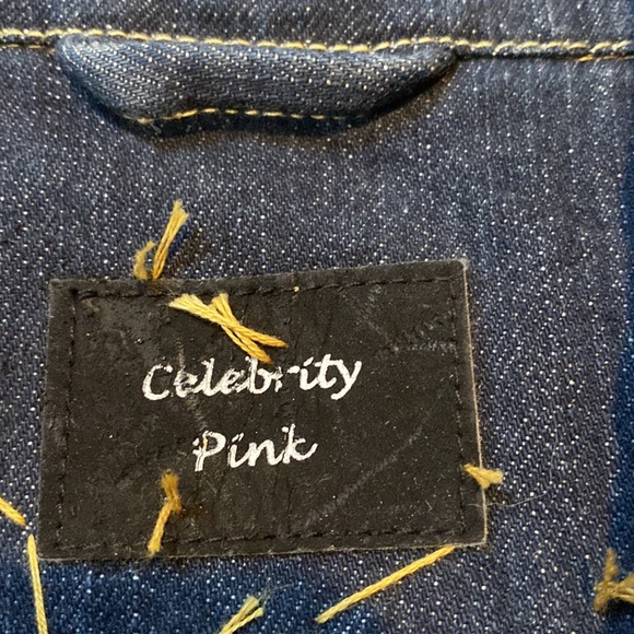 Ladies jacket… distressed denim, cropped jacket. Wings and cross on back. Sz M - Picture 9 of 9